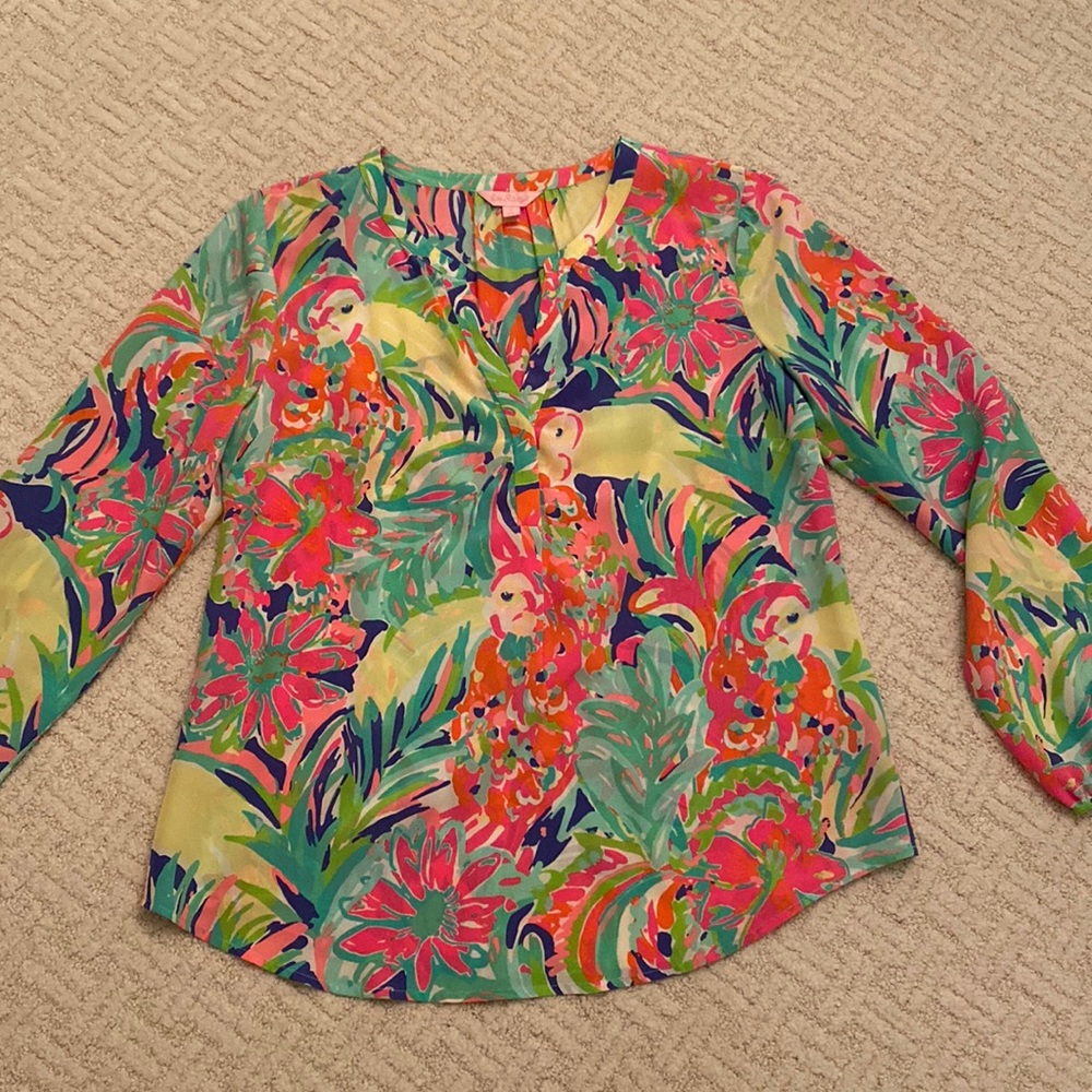 Lily Pulitzer silk blouse. Worn once!